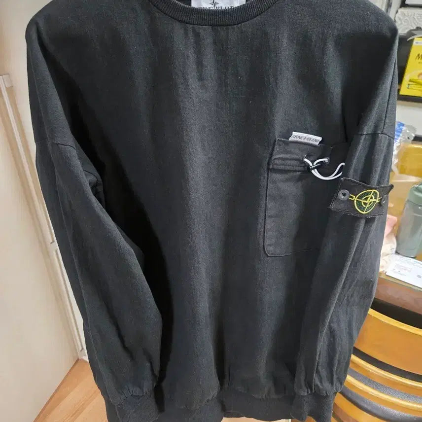 [BUNJANG] Stone Island Sweatshirt Black / 스톤아일랜드 맨투맨 블랙