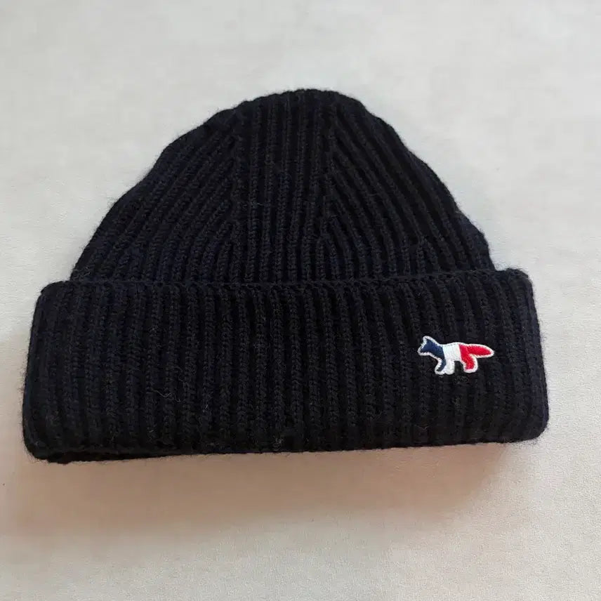 [BUNJANG] Maison Kitsuné Logo Beanie Navy / 메종키츠네 정품 비니