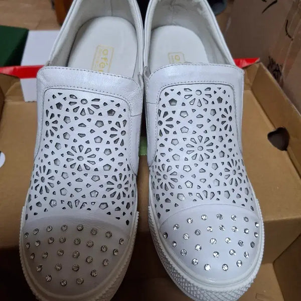 [BUNJANG] White Platform Heels (245) / 하얀색 통굽 구두 245