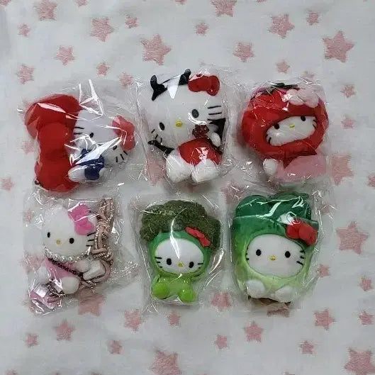 [BUNJANG] Hello Kitty Plush Charm Set / 새상품( 헬로키티 인형키링 6종 (일괄)