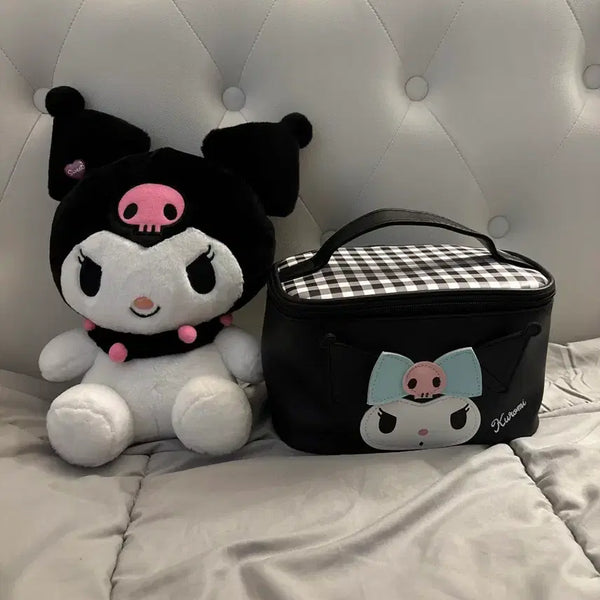 [BUNJANG] Sanrio Kuromi Plush Doll Pouch Set / 쿠로미 정품 인형/파우치