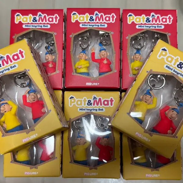 [BUNJANG] Pat & Mat Mini Figure Couple Keyring Set / [새상품] 패트와 매트 pat&mat 미니 피규어 커플 키링 세트
