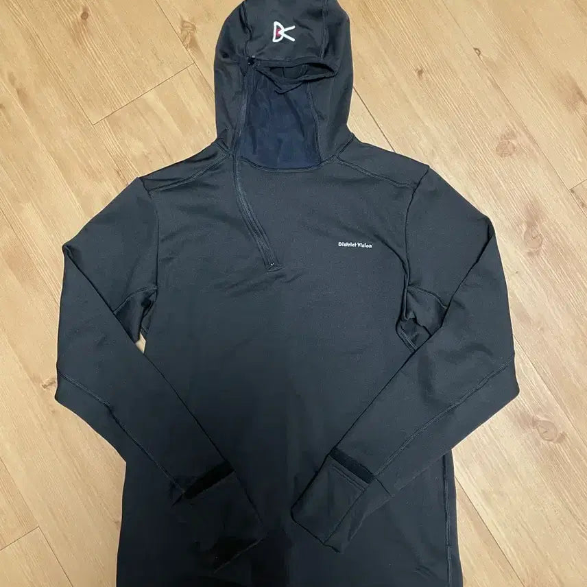 [BUNJANG] District Vision Grid Fleece Hoodie M / 디스트릭트비전 후드 그리드 플리스