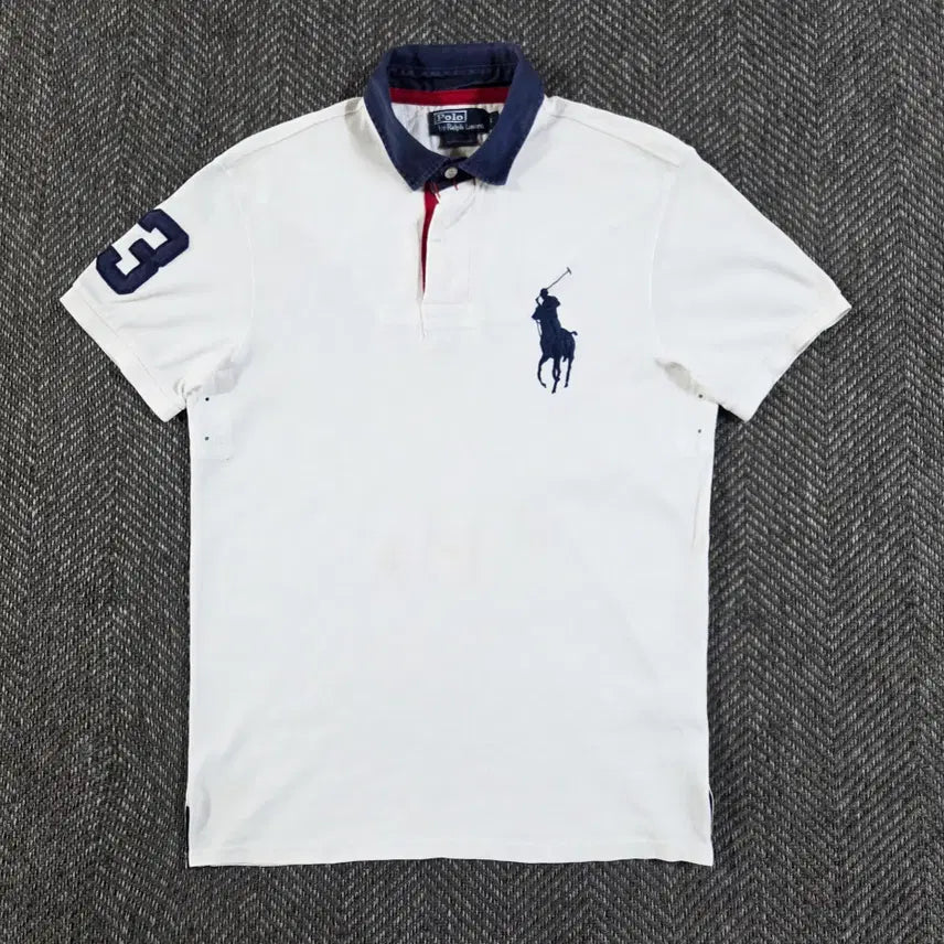 [BUNJANG] Polo Ralph Lauren White Chief Keeper Big Pony Short Sleeve Polo Shirt - Size M / 폴로 랄프로렌 화이트 치프키프 빅포니 반팔 카라티