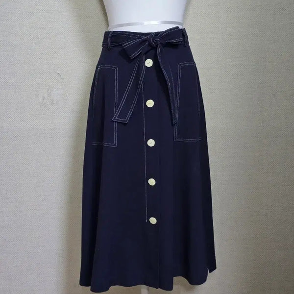 [BUNJANG] ZOOC Long Skirt Navy Size 55 / ZOOC)주크 롱스커트55
