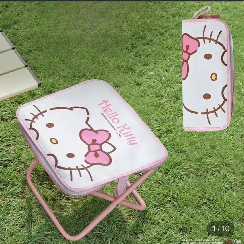 [BUNJANG] Sanrio Hello Kitty Folding Lightweight Mini Camping Chair / 핼로키티 접이식 간이 캠핑 경량 미니의자 (산리오)