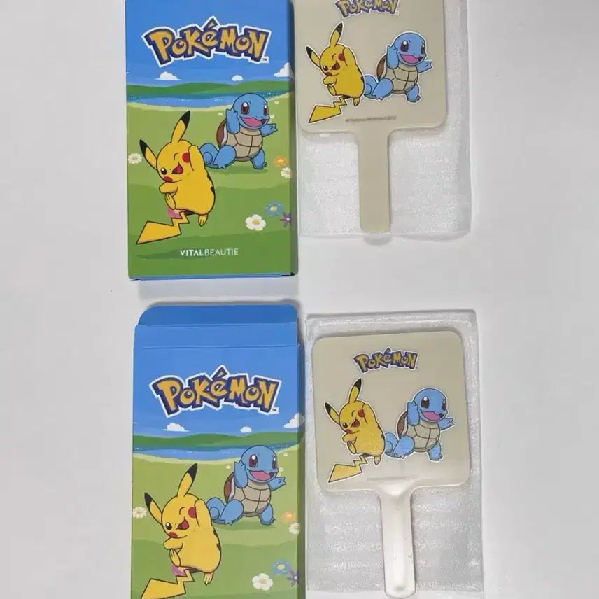 [BUNJANG] Pokemon Pikachu & Squirtle Hand Mirror / 포켓몬 피카츄 꼬부기 손거울
