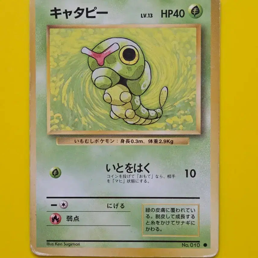[BUNJANG] Pokemon Card 1996 Caterpie - Japanese First Edition - Album/Collector's Item / 포켓몬카드 1996 캐터피 초기카드 일판 일본판 소장용 앨범용