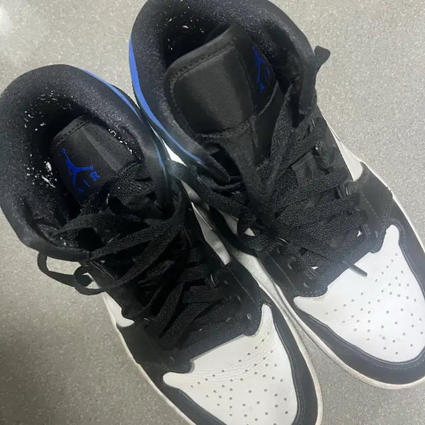 [BUNJANG] Nike Air Jordan 1 Mid Racer Blue Sneakers / 나이키 에어 조던 1 미드 레이서 블루