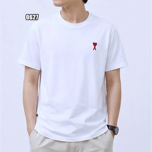 [BUNJANG] AMIRI Small Red Heart Logo Short Sleeve T-Shirt / M 아미 스몰 레드하트 로고 반팔 티셔츠