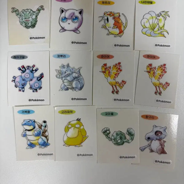 [BUNJANG] Pokemon Sticker Bundle Set (12 Stickers) / 포켓몬 띠부씰 12장 일괄
