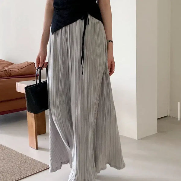 [BUNJANG] Sky Blue Pleated Midi Skirt / 플리츠스커트