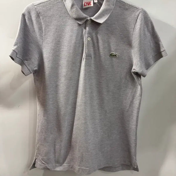 [BUNJANG] LACOSTE L!VE Grey Short Sleeve Polo Shirt Size 4 / [4] 라코스테 라이브(LACOSTE L!VE) 그레이 반팔 폴로 셔츠