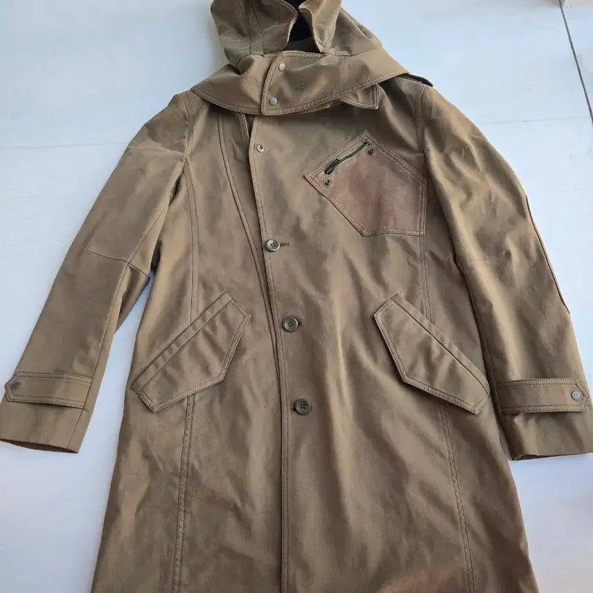 [BUNJANG] Solid Homme Hooded Trench Coat Size 100 / 솔리드옴므 후드 트렌치코트 100