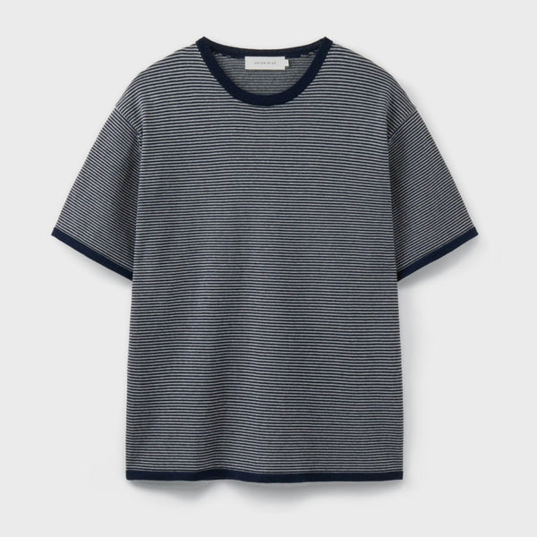 [BUNJANG] Union Blue Stripe Half Knit Navy / [XL] 유니온블루 스트라이프 하프 니트 네이비