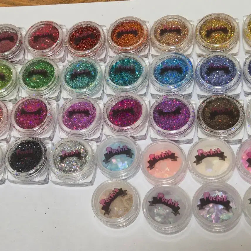 [BUNJANG] Nail Art Supplies: Glitter & Mother of Pearl Set / 네일재료 포칫 글리터24종 자개8종