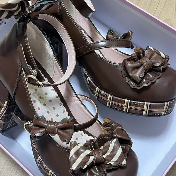 [BUNJANG] Angelic Pretty Chocolate Motif Lolita Shoes / 타오바오 초코렛 구두 / 엔젤릭 프리티 베이비더스타샤인