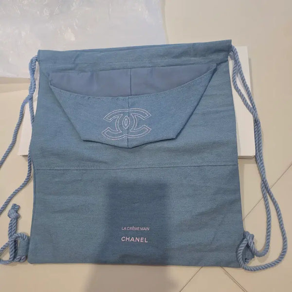 [BUNJANG] Chanel Leaks Cremant Drawstring Backpack New / 샤넬 데님 라크렘망 복조리백팩 정품 새제품