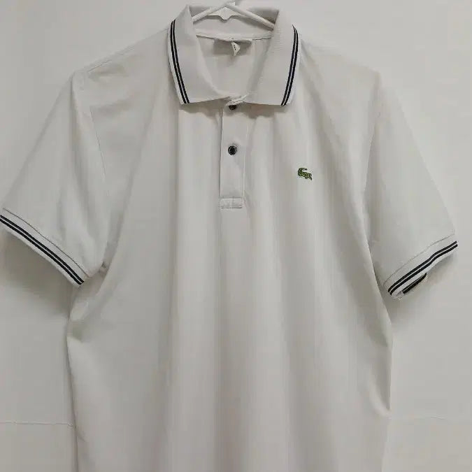 [BUNJANG] Lacoste White Men's Polo Shirt / 라코스테 카라티 화이트 남성