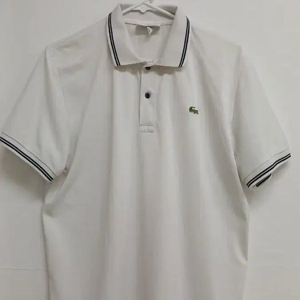 [BUNJANG] Lacoste White Men's Polo Shirt / 라코스테 카라티 화이트 남성