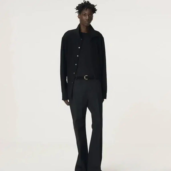 [BUNJANG] RECTO Lotus Cotton Flare Fit Pants Black Size S / 렉토 로투스 코튼 플레어핏 s사이즈