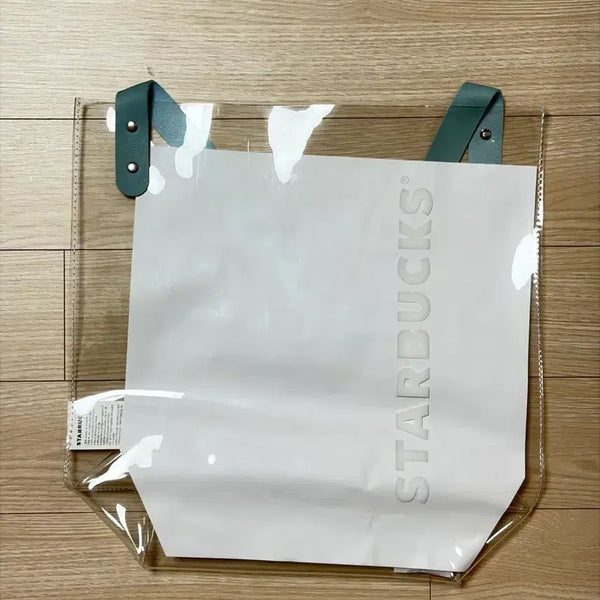 [BUNJANG] Starbucks 2019 PVC Clear Beach Bag Green / 스타벅스 2019 pvc 투명 비치백 그린