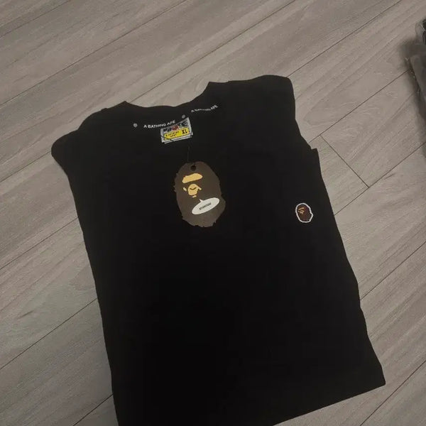 [BUNJANG] BAPE One Point Relaxed Fit T-Shirt Black XL / 베이프 원포인트 릴렉스드 핏 반팔티 블랙 XL