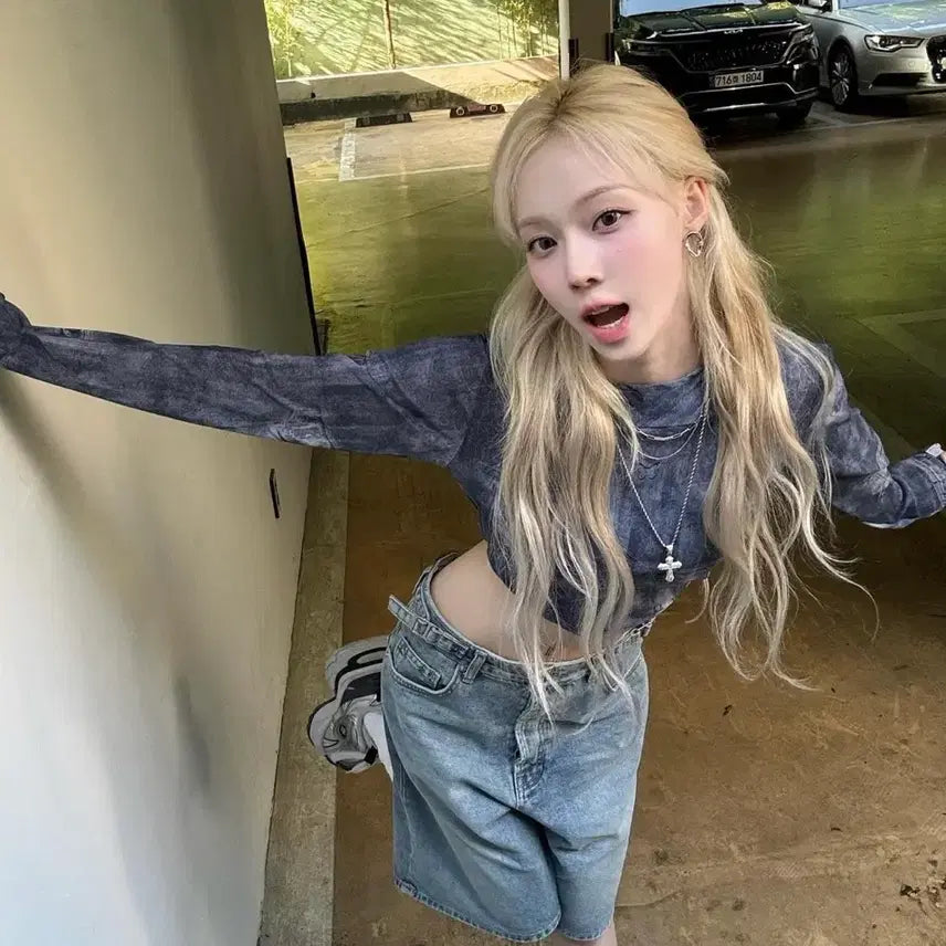 [BUNJANG] As If Cafe Bermuda Denim Pants (Winter Worn/Size S) / 에즈이프캘리 버뮤다 데님 팬츠 (윈터 착용/s)