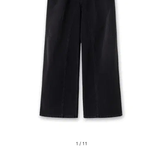 [BUNJANG] Wooyoungmi 25FW Black Wide Bending Denim Pants / 25FW 우영미 블랙 와이드 밴딩 데님 팬츠