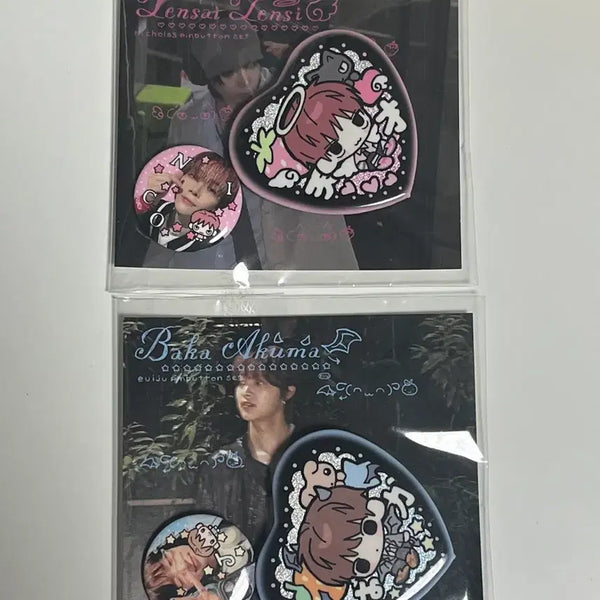 [BUNJANG]  &TEAM Nicholas & Yuzu Angel & Devil Pin Button Badge Bundle Set (Sealed) / 앤팀 니콜라스 의주 천사 악마 핀버튼 캔뱃지 미개봉 일괄 양도