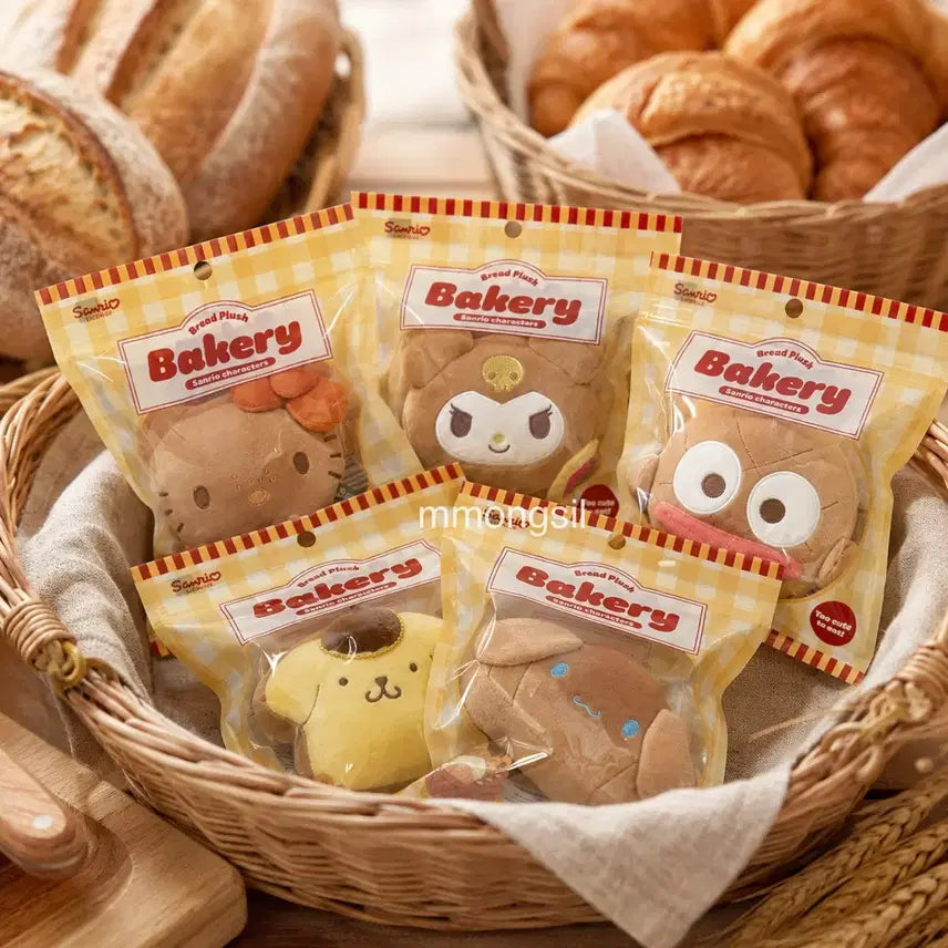 [BUNJANG] Sanrio Bakery Bread Plush Keychain - Hello Kitty, Kuromi, Pompompurin, Cinnamoroll, Hangyodon / 산리오 베이커리 빵 인형 키링_헬로키티/쿠로미/폼폼푸린/시나모롤/한교동