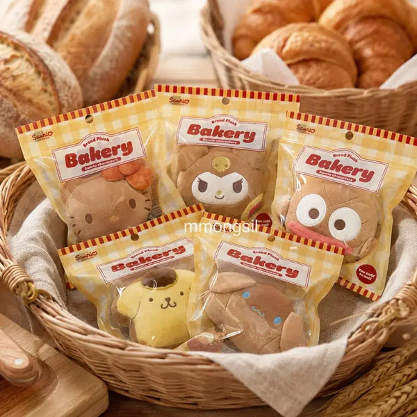 [BUNJANG] Sanrio Bakery Bread Plush Keychain - Hello Kitty, Kuromi, Pompompurin, Cinnamoroll, Hangyodon / 산리오 베이커리 빵 인형 키링_헬로키티/쿠로미/폼폼푸린/시나모롤/한교동