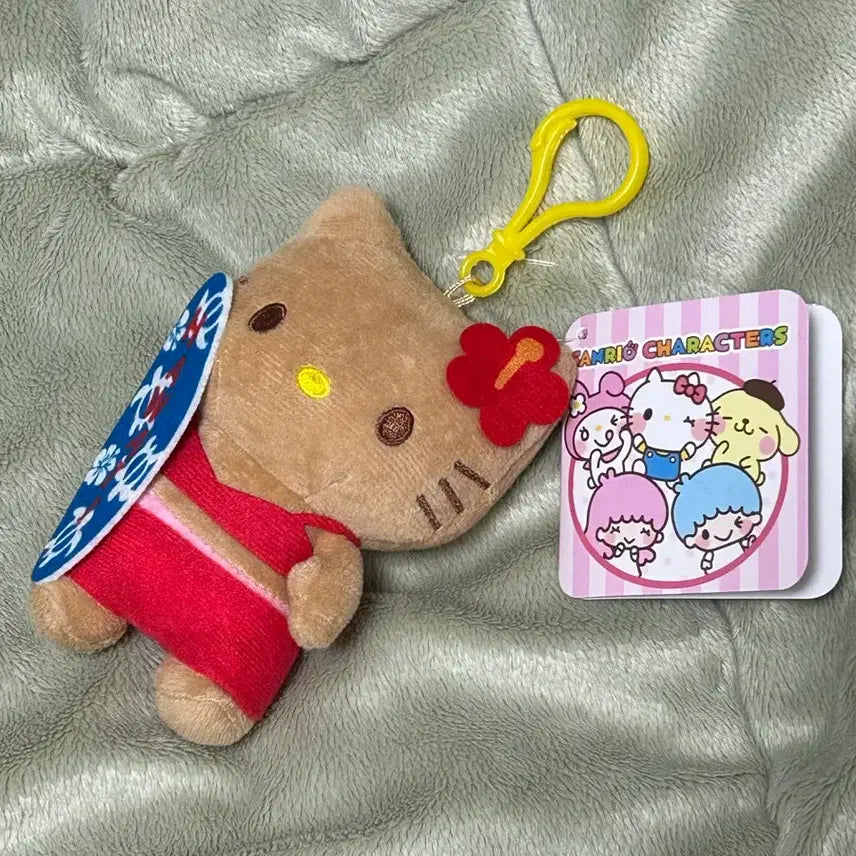 [BUNJANG] Sanrio Hello Kitty Hawaii Costume Doll Keychain (New) / 택0,새상품) 산리오 헬로키티 하와이 코스튬 인형 키링