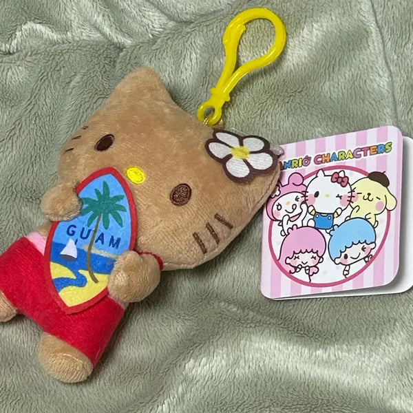 [BUNJANG] Sanrio Hello Kitty Hawaii Guam Costume Doll Keychain / 택0, 새상품) 산리오 헬로키티 하와이 괌 코스튬 인형 키링