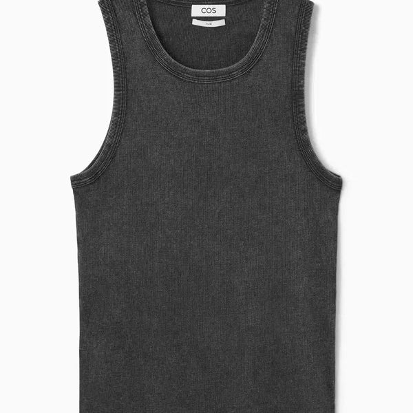 [BUNJANG] COS Acid Wash Ribbed Cotton Tank Top / COS 애시드 워시 탱크탑