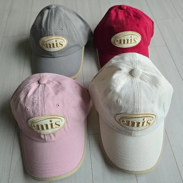 [BUNJANG] EMIS Basic Ball Cap (4 Colors) / EMIS 볼캡 4종 (핑크/화이트/그레이/레드).개당가격
