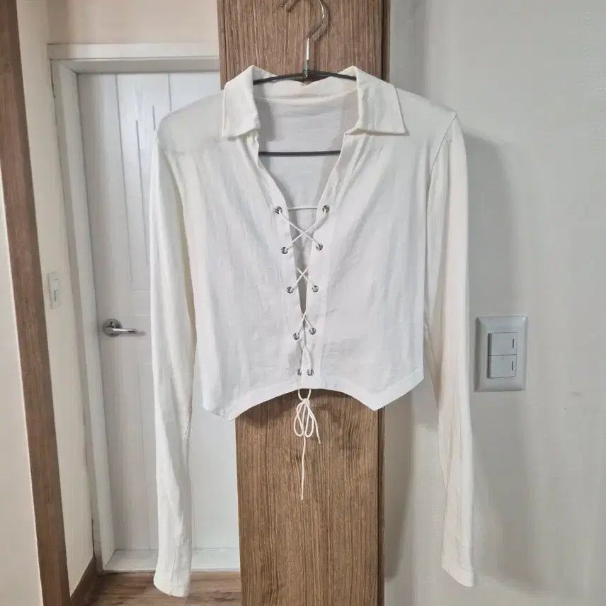 [BUNJANG] White Collared Shirt / 카라 셔츠 화이트