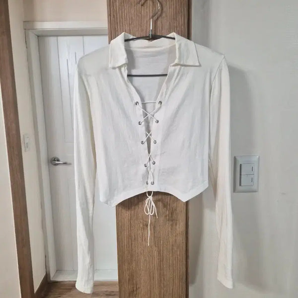 [BUNJANG] White Collared Shirt / 카라 셔츠 화이트