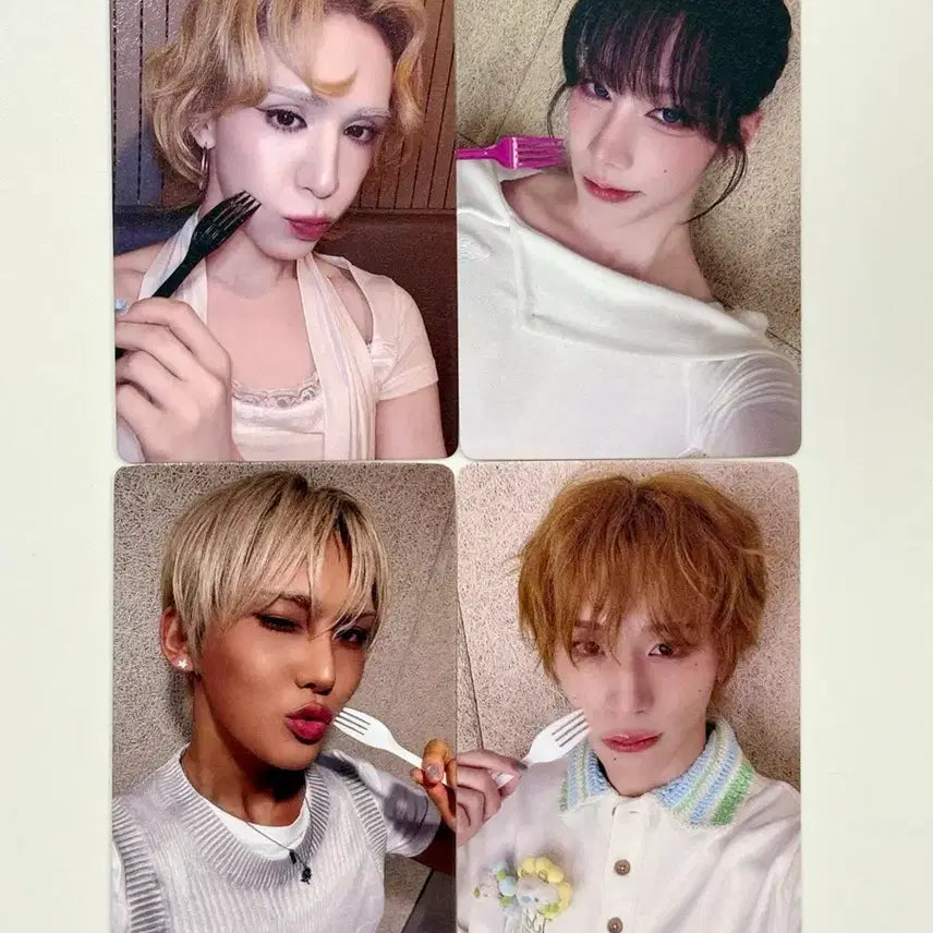 [BUNJANG] XLOV Lucky Draw Photocard Set (Peaches Don't Poke Me) / XLOV 엑스러브 포카 포토카드 미공포 4장 세트 poca 복숭아찌르지마