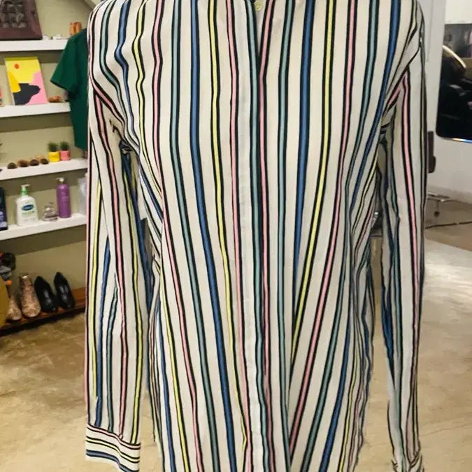 [BUNJANG] Fullsmith Black Stripe Shirt / 풀스미스블랙 스트라이프셔츠