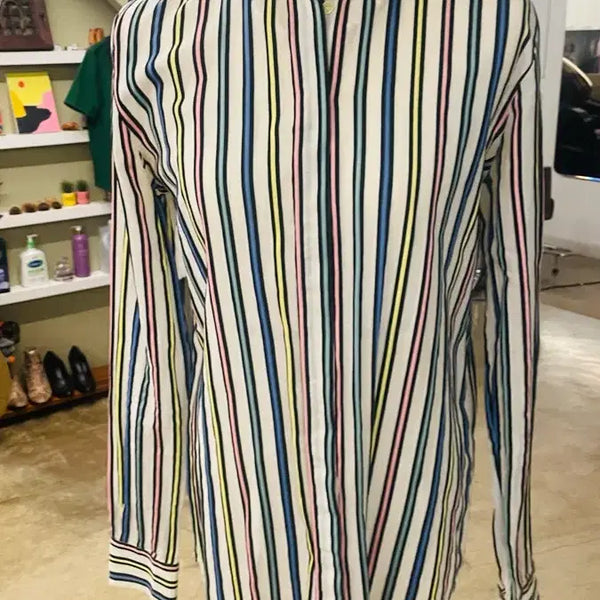[BUNJANG] Fullsmith Black Stripe Shirt / 풀스미스블랙 스트라이프셔츠