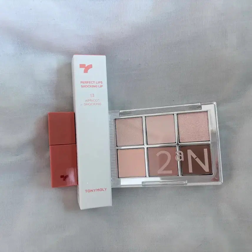 [BUNJANG] 2aN Better Me Eye Palette No. 10 Picnic + TONYMOLY Perfect Shocking Lip Set / 투에이엔 베러미 아이팔레트 10호 피크닉 + 토니모리 애프리콧 로즈 쇼킹