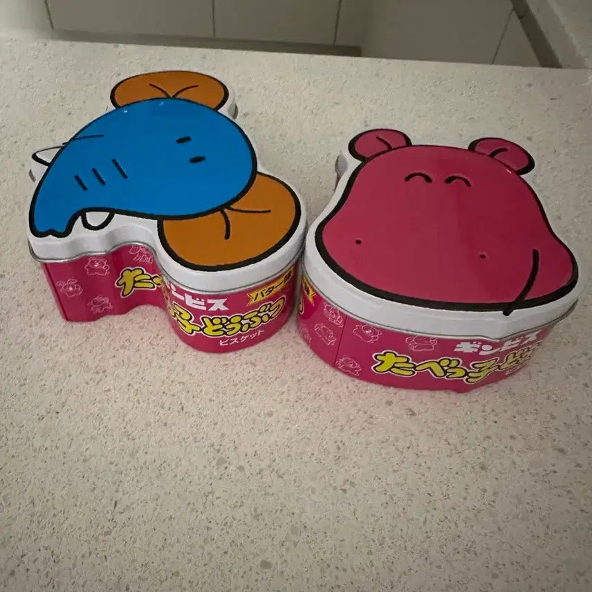 [BUNJANG] Tabeko Tin Case with Elephant and Pig Design / 타베코틴케이스