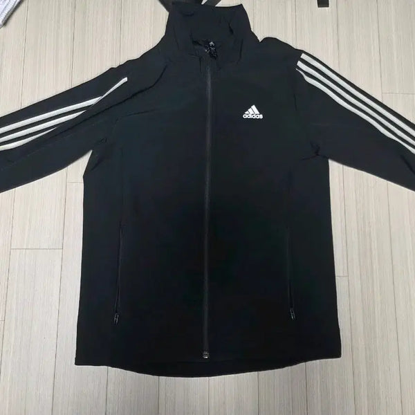 [BUNJANG] Adidas Training Full Zip Hoodie Black L / 아디다스 트레이닝 집업 블랙 L