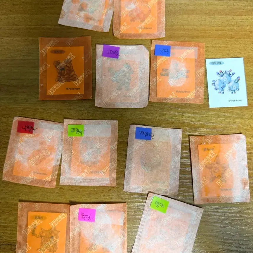 [BUNJANG] Pokemon 30th Anniversary Artwork Stickers (13 pcs) / 포켓몬스터 띠부씰 30주년 아트워크 13개 (어니부기 리자드 등)