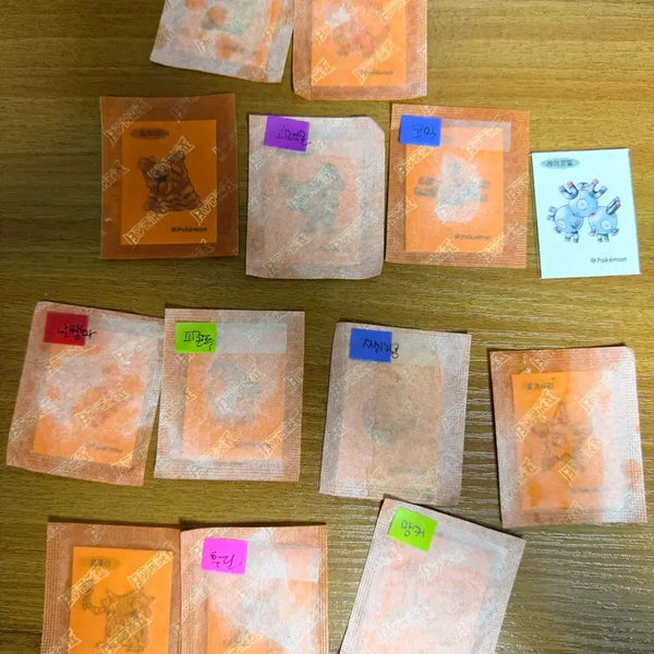 [BUNJANG] Pokemon 30th Anniversary Artwork Stickers (13 pcs) / 포켓몬스터 띠부씰 30주년 아트워크 13개 (어니부기 리자드 등)