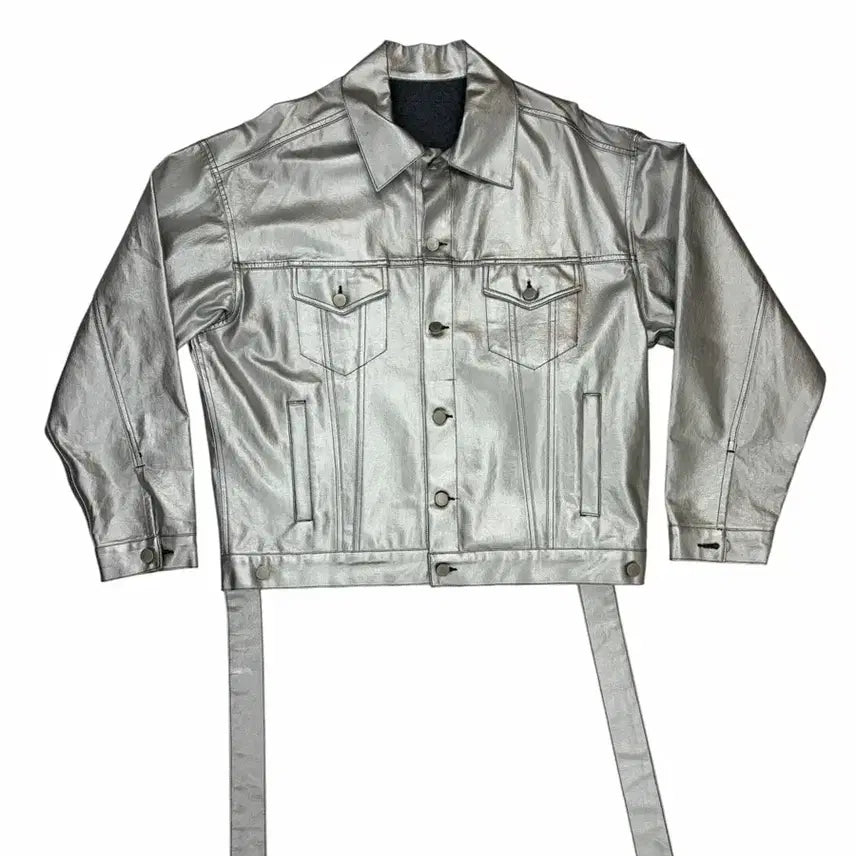 [BUNJANG] MORE THAN DOPE Silver Denim Trucker Jacket / MORE THAN DOPE 몰댄돕 실버 데님 트러커