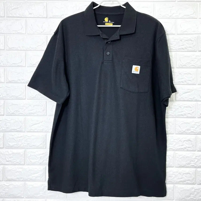 [BUNJANG] Carhartt Black Pocket Short Sleeve Polo T-shirt XL / 칼하트 블랙 포켓 반팔 카라티 XL