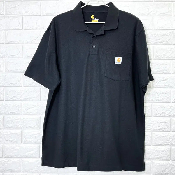 [BUNJANG] Carhartt Black Pocket Short Sleeve Polo T-shirt XL / 칼하트 블랙 포켓 반팔 카라티 XL