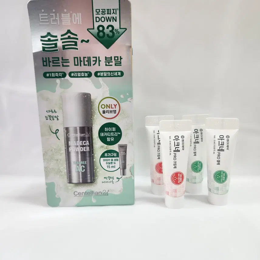 [BUNJANG] Centellian24 Madeca Powder Tea Tree AC+ Acne Cream & Gel Set / 센텔리안24 마데카 분말 티트리 AC+ 동아제약 아크네 크림, 아크네 겔